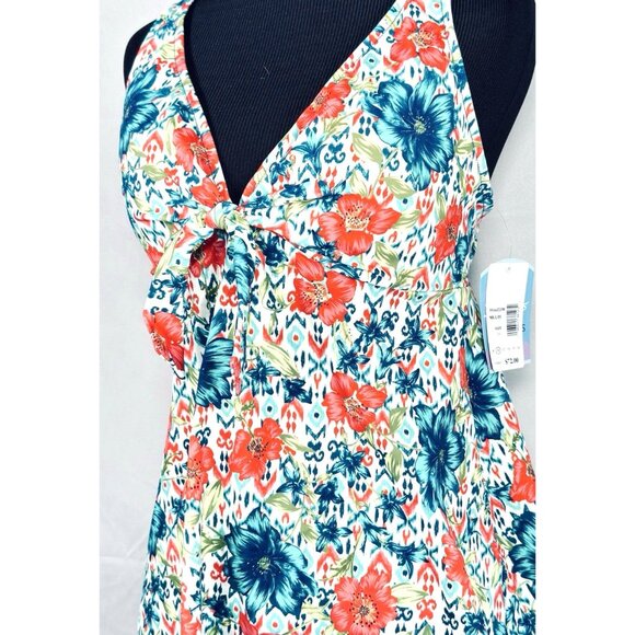 Swim Solutions Simply Sweet Tie Front Tummy-Control Tankini Top Size 10 NWT $72 - Picture 9 of 12